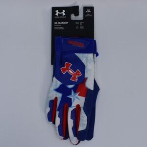 Under Armour UA Clean Up Batting Gloves Men's Size Small Texas Flag 1378762-400